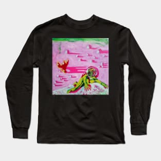 Astronaut on Pink Planet Long Sleeve T-Shirt